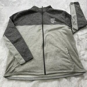Colosseum Wisconsin Badgers Jacket Mens 4X Gray Full Zip Bucky Badger Space Dye